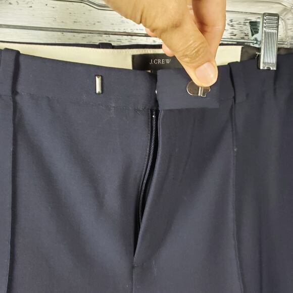 J. Crew Tollegno 1900 Italian Wool Blue Trousers Pants Sz 6 Classic Workwear - Picture 2 of 9